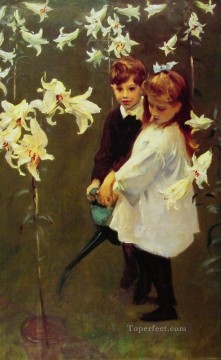 John Singer Sargent Painting - JardínEstudio de los niños Vickers John Singer Sargent